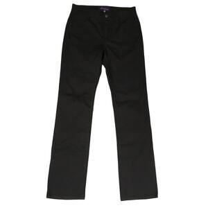 NYDJ Jeans Straight Leg Stretch Denim Black Casual Pants Women's 4 Jewel Pockets